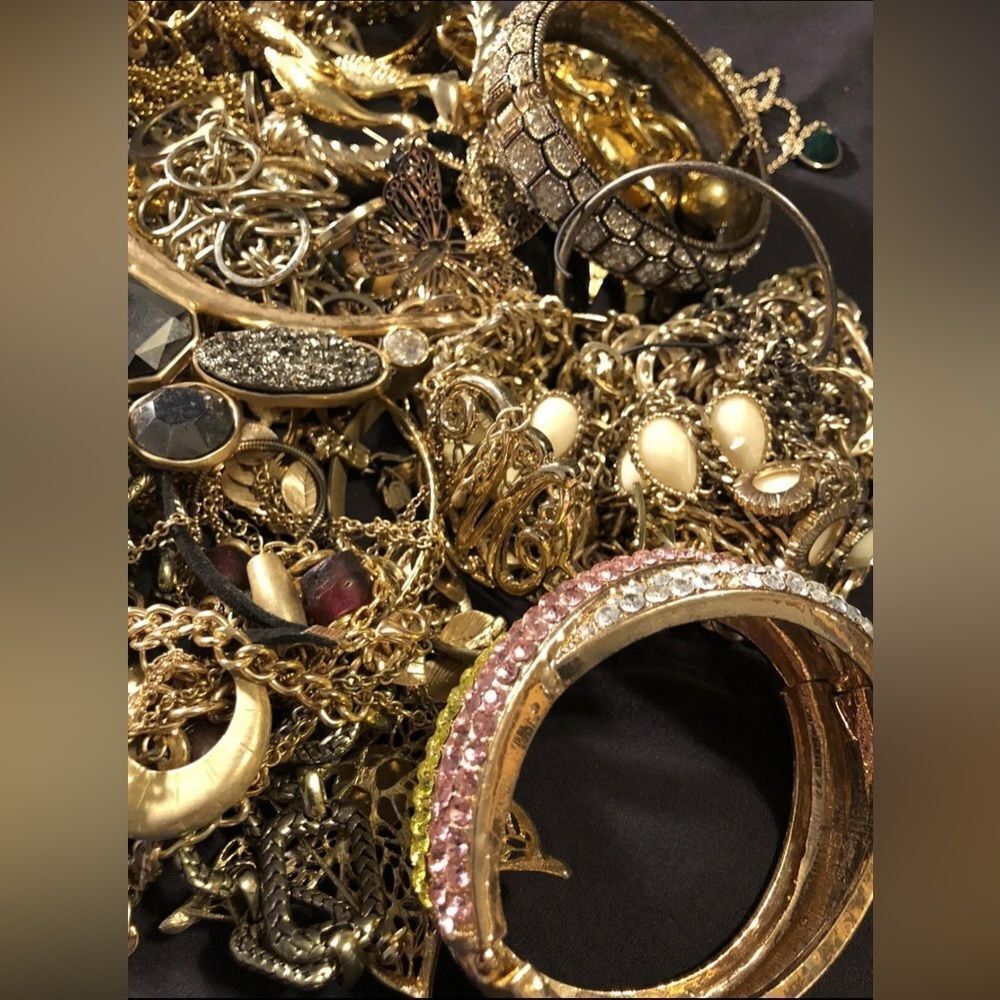 Huge 3 LB Vintage Modern Jewelry Lot- MYSTERY BOX! Wearable Estate Sale Designer